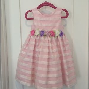 Marmelatta 2T pink dress stripe floral Easter